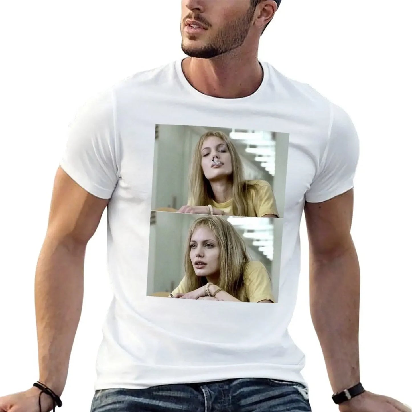 girl interrupted T-Shirt shirts graphic hippie clothes blue archive mens designer clothes