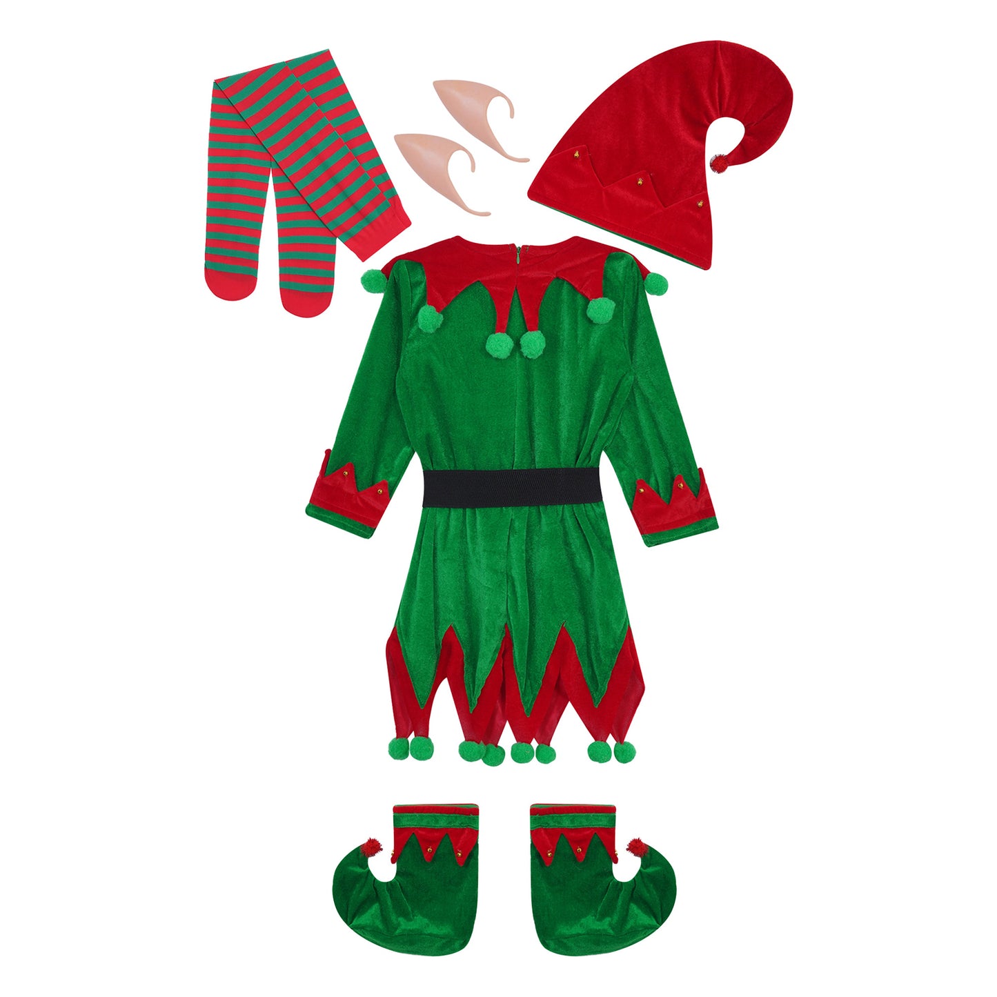 Festival Christmas Elf Dress Up Toddler Christmas Santa Claus Costume New Year Chilren Clothing Xmas Carnival Party Outfits