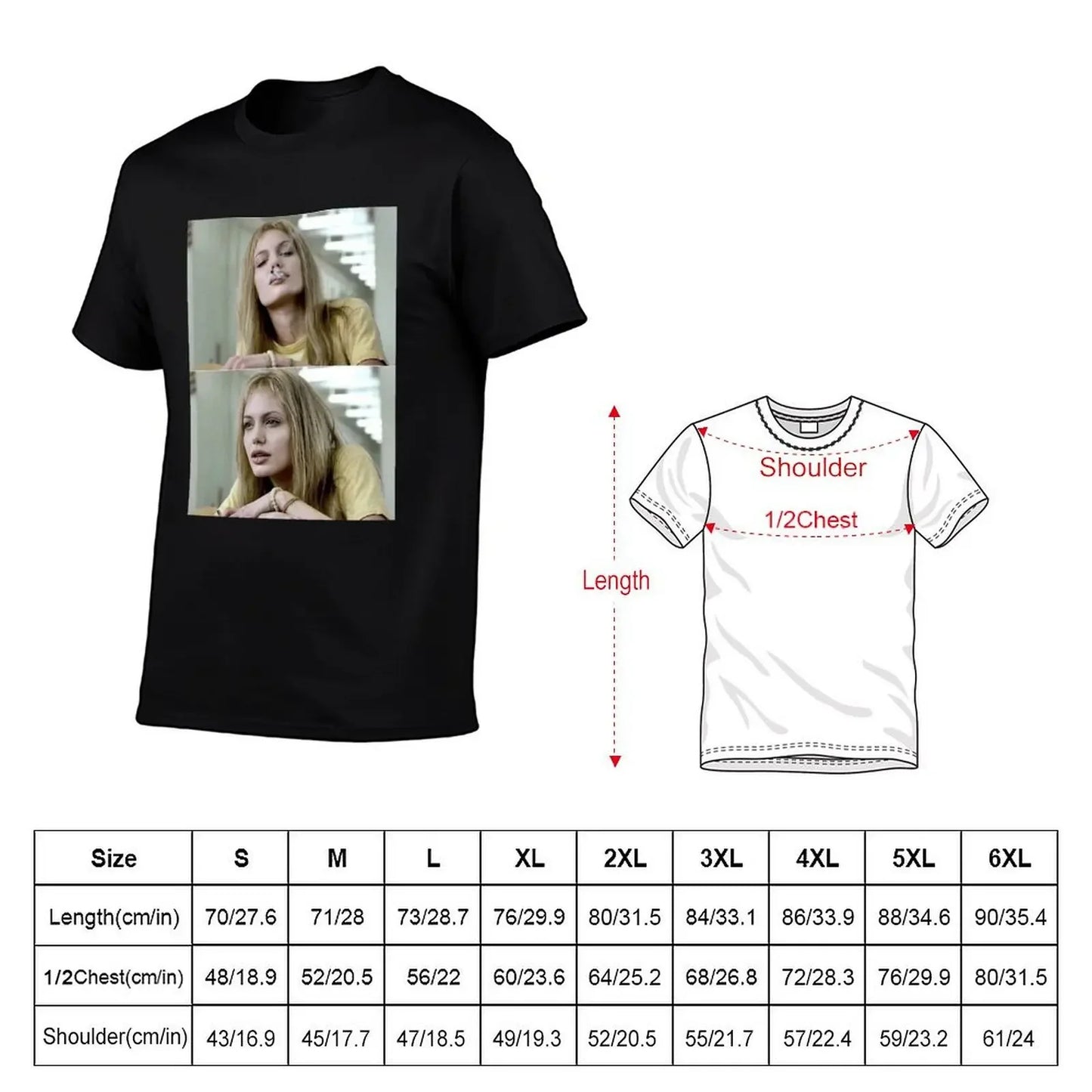 girl interrupted T-Shirt shirts graphic hippie clothes blue archive mens designer clothes