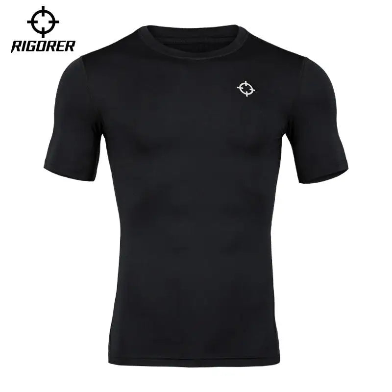 RIGORER Compressed Shirt Men Basketball Long Sleeve Base Training Gym Workout Short Fitness Running T-Shirt Men Wear