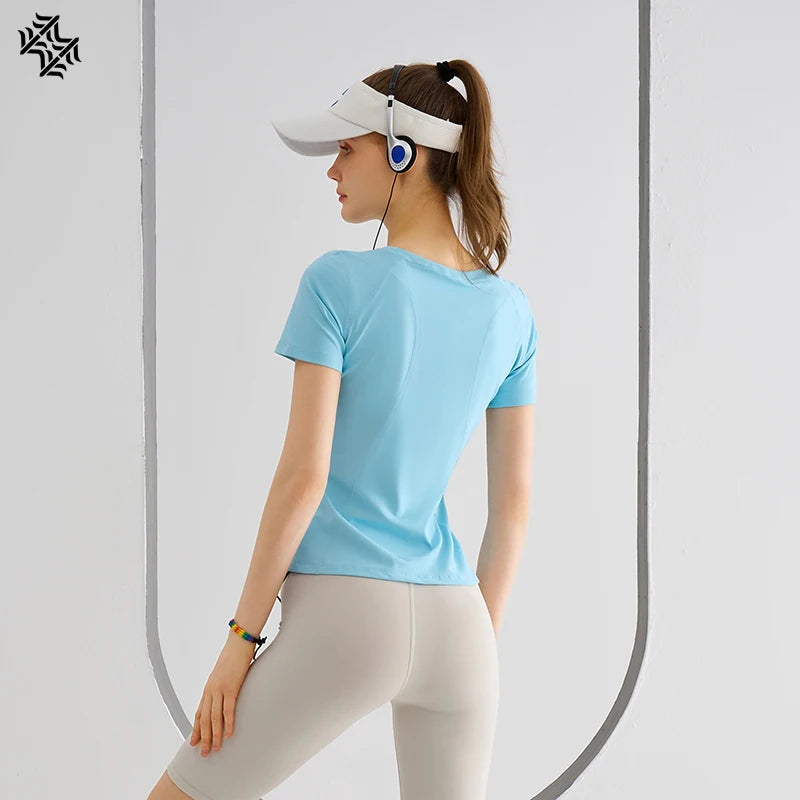 SBWL High quality Women's Yoga Tops Quick Dry Sport Top Fitness female Short sleeve Tops Gym T Shirt Running sweatshirt Tees