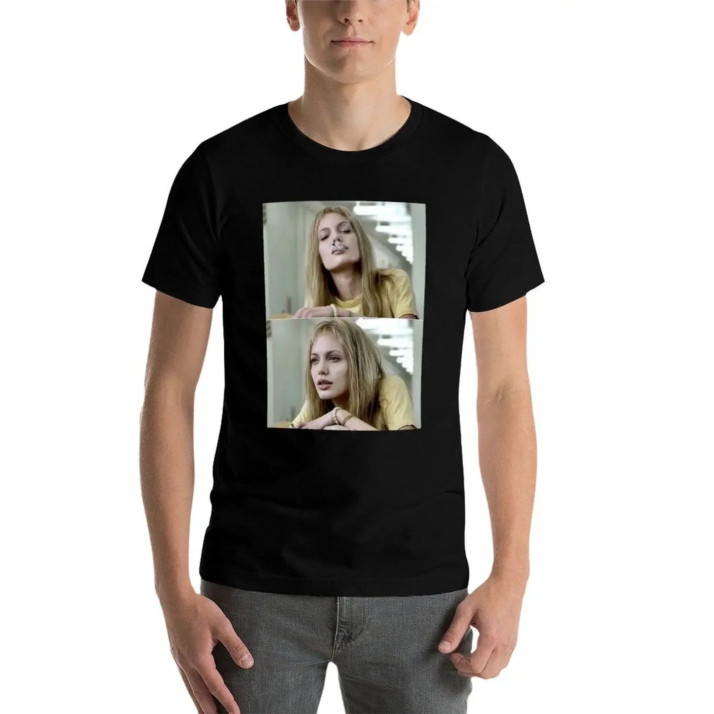 girl interrupted T-Shirt shirts graphic hippie clothes blue archive mens designer clothes