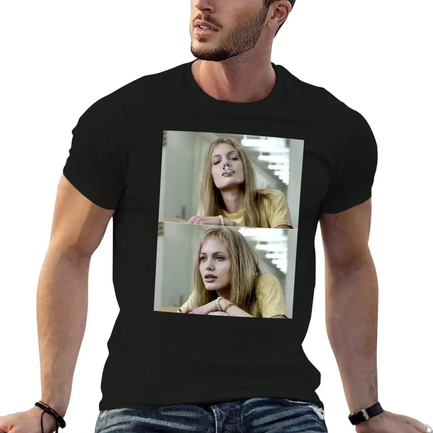 girl interrupted T-Shirt shirts graphic hippie clothes blue archive mens designer clothes