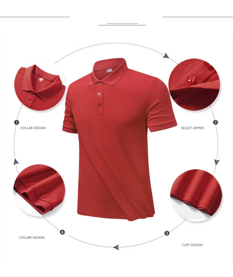 SBWL men's fashion 7 color business leisure high quality POLO shirt outdoor golf equestrian sports short sleeve POLO T-shirt Top