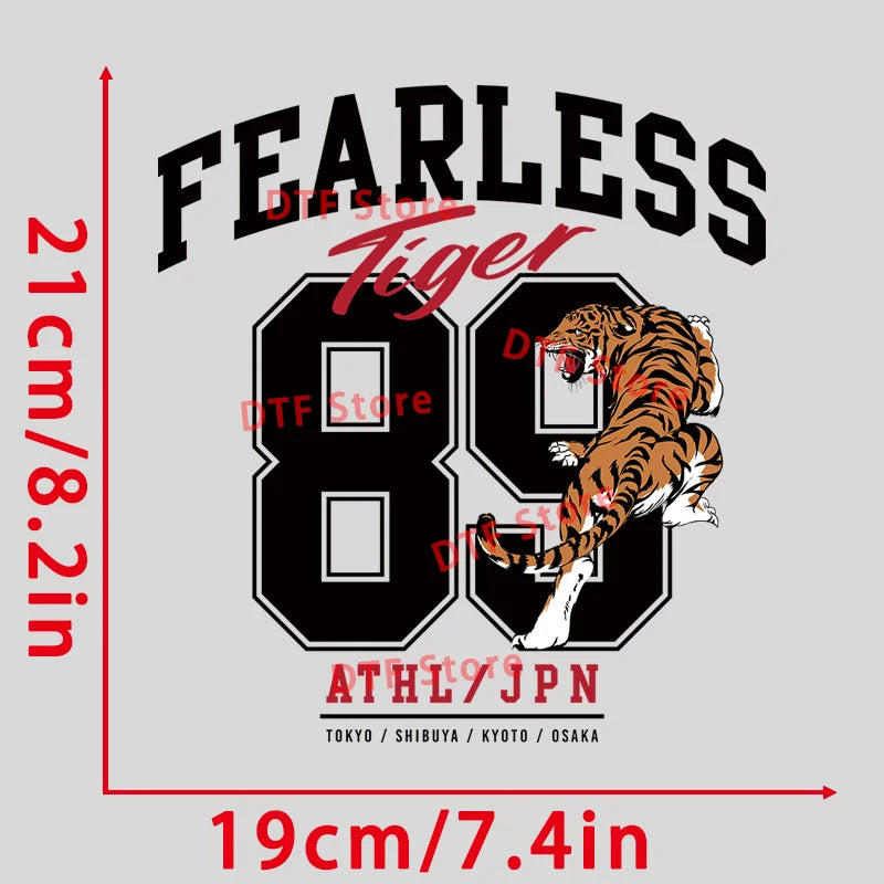 Tiger Trend Series dtf Heat transfer printing patch Children's clothing application On customized thermal T-Shirt Iron On Patch