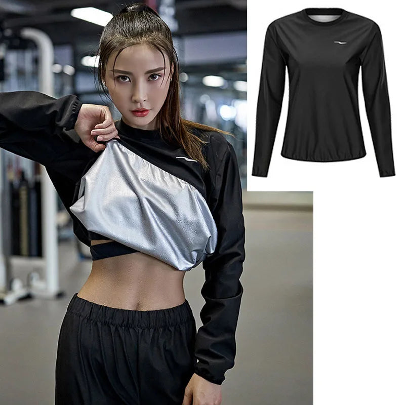 Sauna Top or Bottom for Men Women Sweat Suit Long Sleeves Weight Loss Shirt/Pants Fat Burning Fitness Box Gym Plus Size Suits