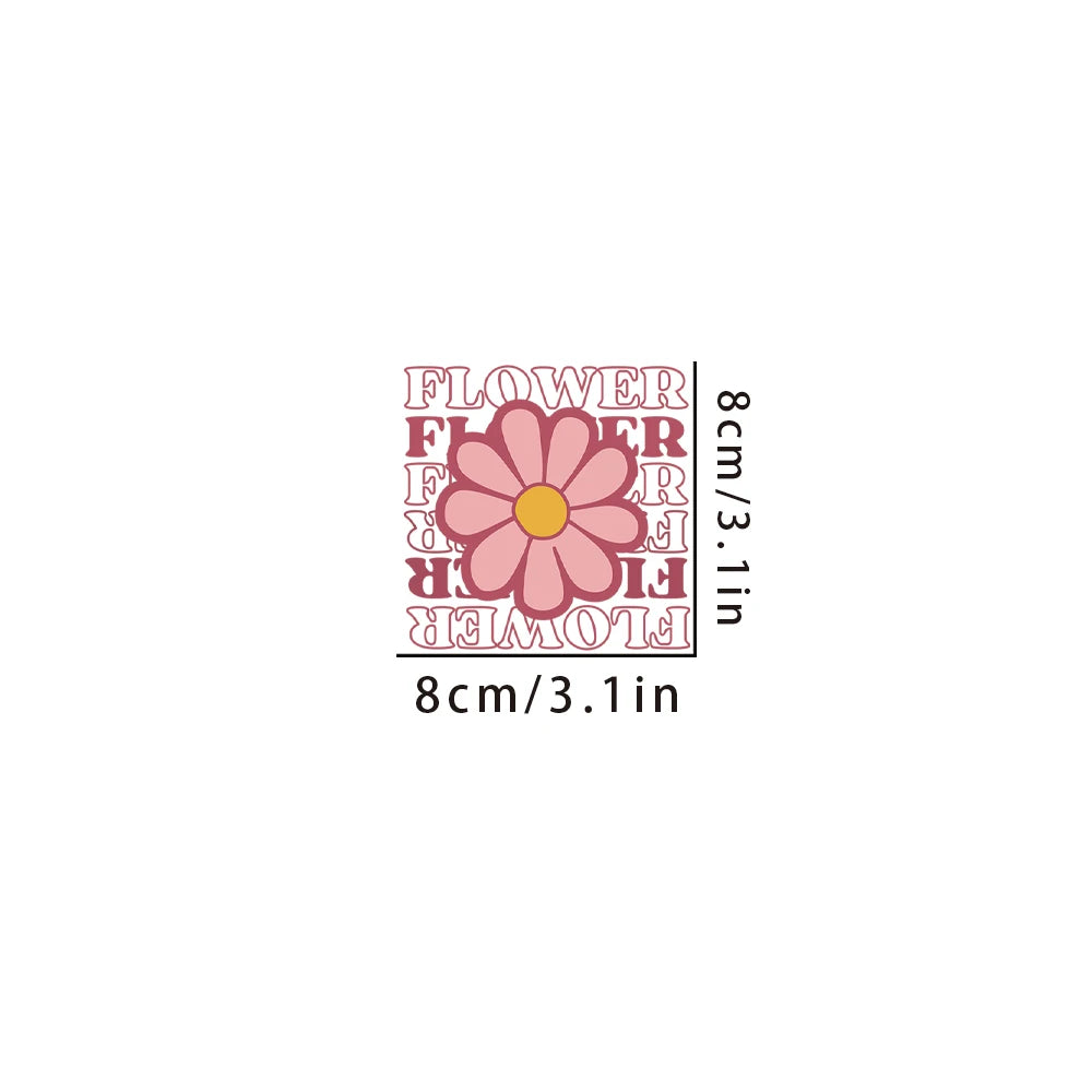 Pink Daisies Iron on Transfers for T Shirts Dtf Transfers Ready to Press Patch Transfer Patches Clothes DIY Apparel Sewing Arts