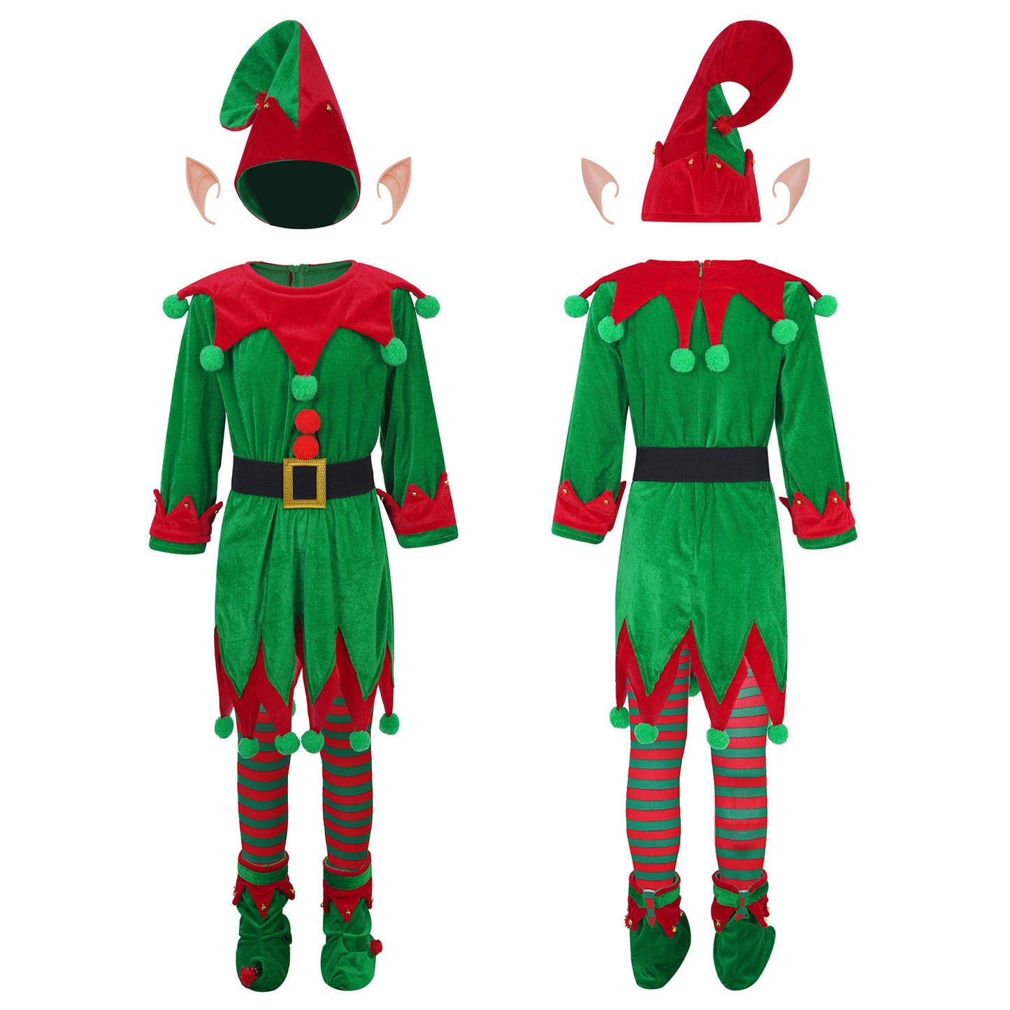 Festival Christmas Elf Dress Up Toddler Christmas Santa Claus Costume New Year Chilren Clothing Xmas Carnival Party Outfits