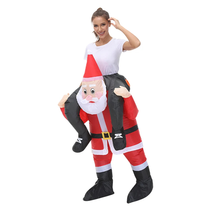 120-190CM Christmas Santa Claus Adult Inflatable Costume Fancy Funny Cosplay Clothing Performance Festival Carnival Party Dress