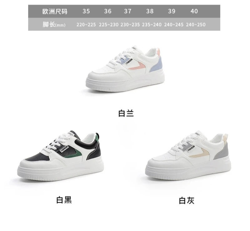 2024 Fashion Women Casual Platform Shoes Luxury Brand No-slip Comfortable Sneakers Skateboard Shoe Large Size35-44 Zapatos Mujer