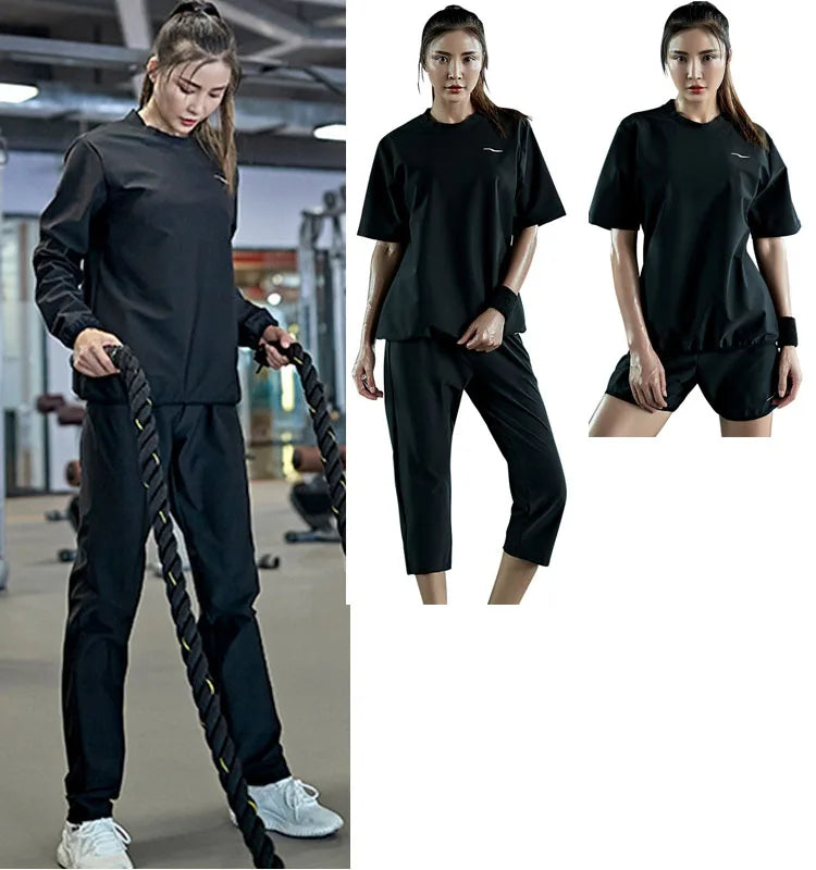 Sauna Top or Bottom for Men Women Sweat Suit Long Sleeves Weight Loss Shirt/Pants Fat Burning Fitness Box Gym Plus Size Suits