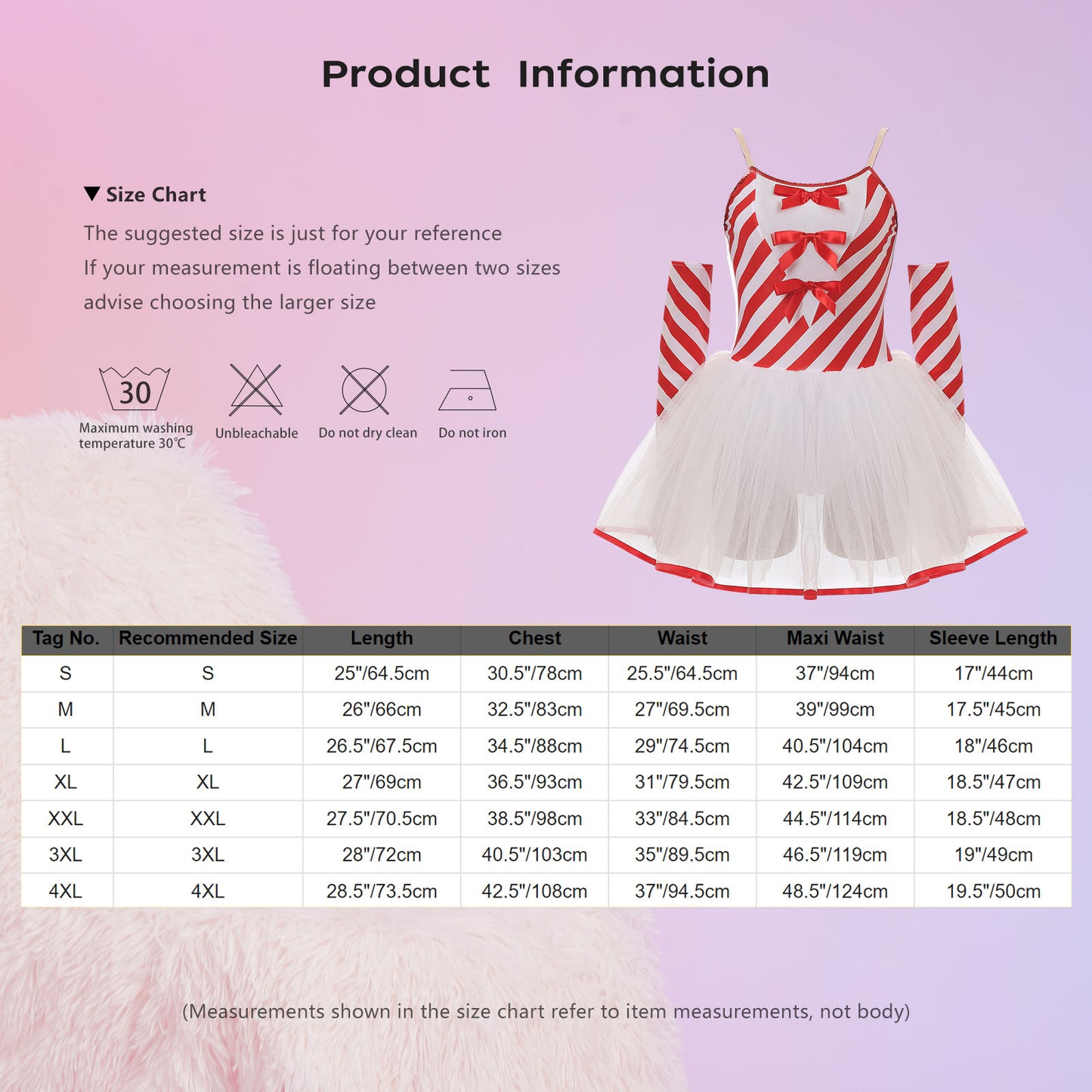 Womens Christmas Candy Cane Tutu Dress with Gloves New Year Costume Bow Striped Tulle Sling Dress Xmas Holiday Party Costumes