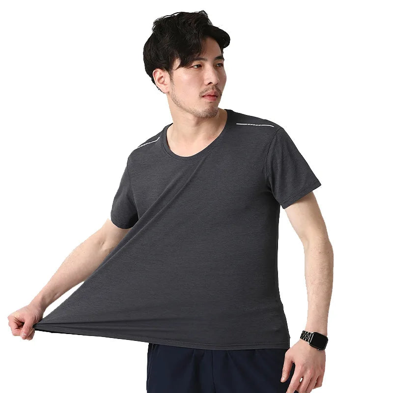 Outdoor Quick Dry Round Neck Short-Sleeved T-Shirt Women Men's Summer Camping Hiking Fishing Climbing Yoga Running Fitness Tops